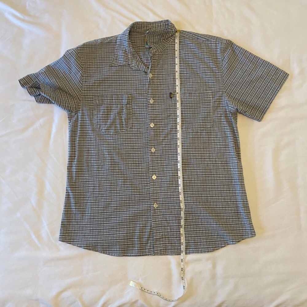 Pineapple Connection- Men's-Plaid-Button Down-Short Sleeve-Size Large - Picture 5 of 7